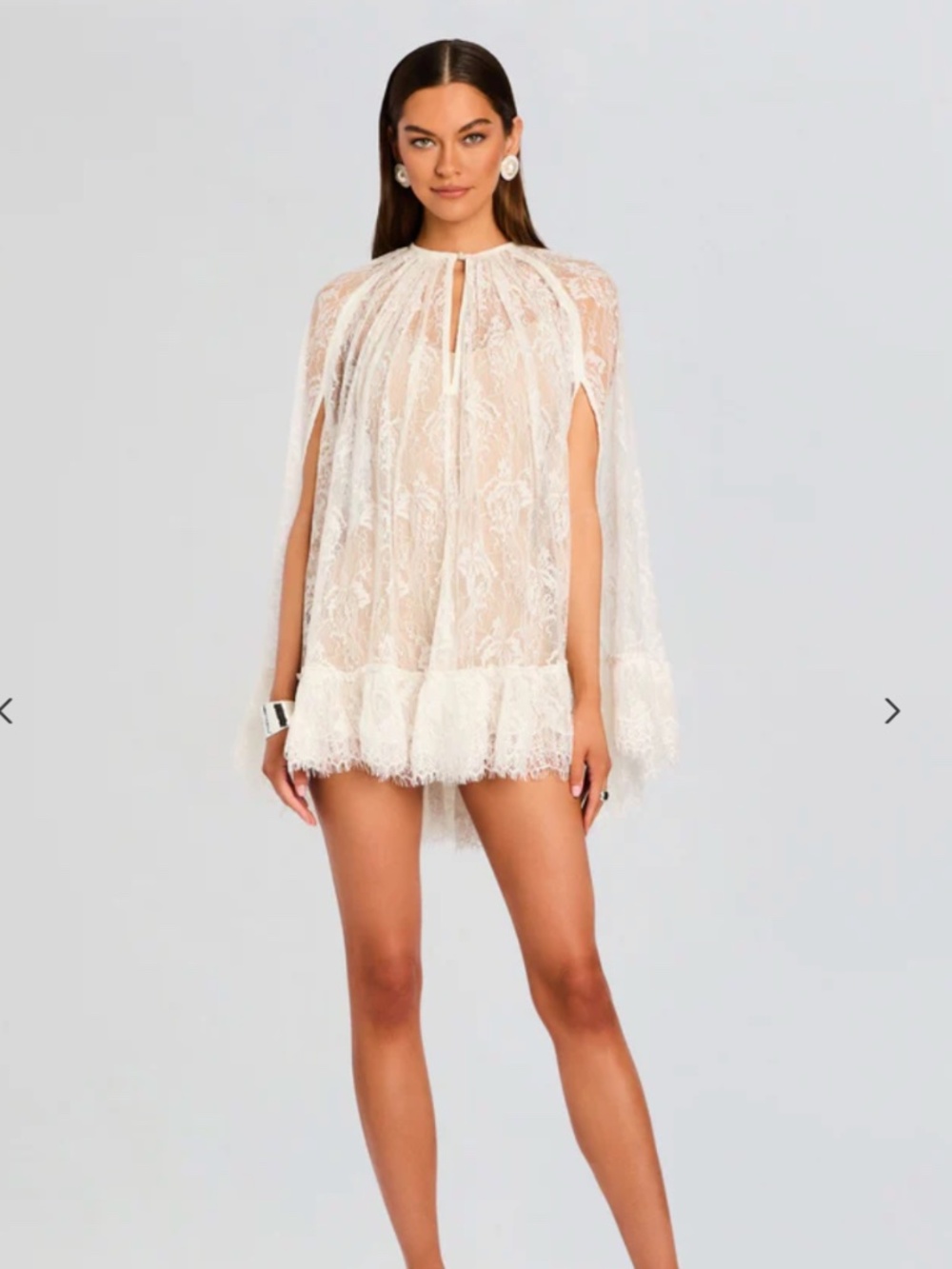 NWT Lace Mini Dress Cape Bridal Cape/ Shawl Full Lace